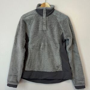Mountain Hardwear Jacket Monkey Fleece Grid Polartec Pullover Outdoor Gray Small